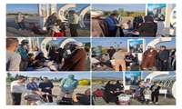 برپایی میز خدمت در پل وحدت 